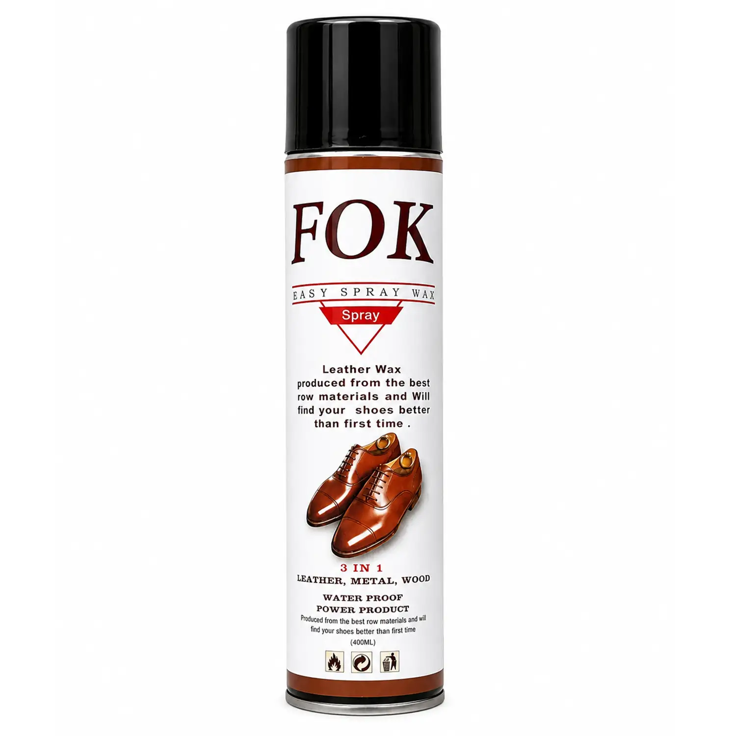 fok-002 واکس اسپری مخصوص چرم براق برند FOK